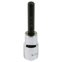 Bit Socket, Hex, 5/16" x 3-1/4" L, 1/2" Square Drive Drive Distribution Industrielle GC