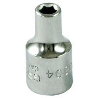 Socket, 4 mm, 1/4" Drive, 6 Points Distribution Industrielle GC