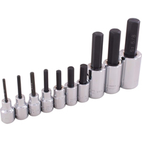Hex Head Socket Set, Hex, 1/2"/3/8" Drive, 10 Pcs Distribution Industrielle GC