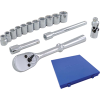 Socket & Attachment Set, 15 Pcs, 3/8" Drive Size Distribution Industrielle GC