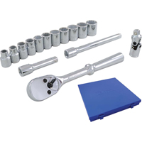 Socket & Attachment Set, 15 Pcs, 3/8" Drive Size Distribution Industrielle GC