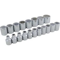 Socket Set, 19 Pcs, 3/8" Drive Size Distribution Industrielle GC