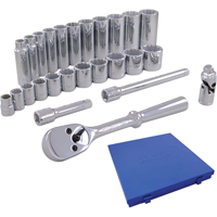 Metric Socket & Attachments Set, 26 Pcs, 3/8" Drive Size, Deep Distribution Industrielle GC