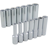 Socket Set, 14 Pcs, 3/8" Drive Size, Deep Distribution Industrielle GC