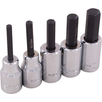 Hex Head Socket Set, Hex, 3/8" Drive, 5 Pcs Distribution Industrielle GC