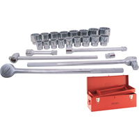 Socket & Attachment Set, 24 Pcs, 1" Drive Size Distribution Industrielle GC