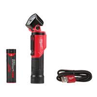 USB Pivoting Flashlight, LED, 500 Lumens, Rechargeable Batteries Distribution Industrielle GC