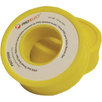 Ruban &agrave; filetage pour tuyau en PTFE pour industrie p&eacute;troli&egrave;re et gazi&egrave;re, 12,7 mm (1/2") x 6,6 m (21,67'), Jaune Distribution Industrielle GC