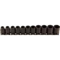 Socket Set, 11 Pcs, Impact, 3/8" Drive Size Distribution Industrielle GC