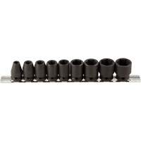 Socket Set, 9 Pcs, Impact, 3/8" Drive Size Distribution Industrielle GC