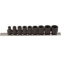 Thin Walled Socket Set, 9 Pcs, Impact, 3/8" Drive Size Distribution Industrielle GC