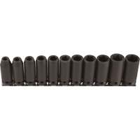 Long Socket Set, 11 Pcs, Impact, 3/8" Drive Size, Deep Distribution Industrielle GC