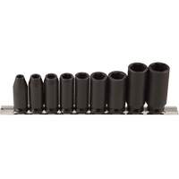 Long Socket Set, 9 Pcs, Impact, 3/8" Drive Size, Deep Distribution Industrielle GC