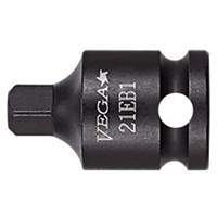 Socket Adapter, Impact, 3/8" Drive, 1/2" Socket, 1.5" L, Pin Distribution Industrielle GC