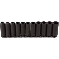 Long Socket Set, 11 Pcs, Impact, 1/2" Drive Size, Deep Distribution Industrielle GC