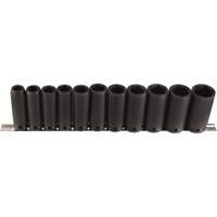 Long Socket Set, 11 Pcs, Impact, 1/2" Drive Size, Deep Distribution Industrielle GC