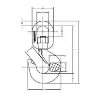 Crochet de levage pivotant avec loquet Distribution Industrielle GC