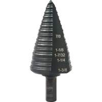 Foret &eacute;tag&eacute; &agrave; trous multiples no 12, 7/8" - 1-3/8", Incr&eacute;ments de 1/16", Acier rapide Distribution Industrielle GC