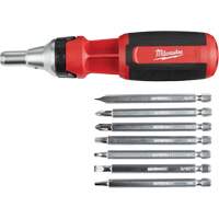 9-in-1 Square Drive Ratcheting Multi-bit Driver, 9-1/10" L, Cushion Grip Handle Distribution Industrielle GC