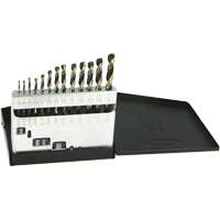 Jeu de forets m&eacute;triques courts DRILLCO, 13 morceaux, Acier rapide Distribution Industrielle GC
