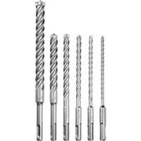Trousse de forets &agrave; 4 cannelures pour perceuse &agrave; percussion MX4, 6 morceaux, Carbure Distribution Industrielle GC