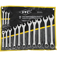 ICW-14PS Polished Wrench Set, Combination, 14 Pieces, Imperial Distribution Industrielle GC