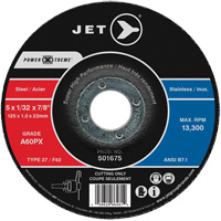 A60PX Power-Xtreme Cut-Off Wheel, 4-1/2" x 3/64", 7/8" Arbor, Type 27, 13300 RPM Distribution Industrielle GC
