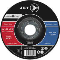 A60PX Power-Xtreme Cut-Off Wheel, 6" x 3/64", 7/8" Arbor, Type 27, 10200 RPM Distribution Industrielle GC