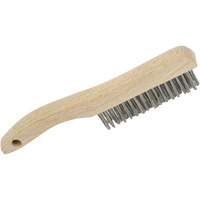4SHSS Brosse &agrave; r&eacute;curer manuelle, Acier inoxydable, 4 x 16 rangs de fils, Longueur 10" Distribution Industrielle GC