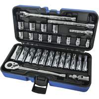Jeux Rochets & douilles &agrave; 12 pans combin&eacute;s, 30 Mcx, Prise de 3/8", Profond Distribution Industrielle GC