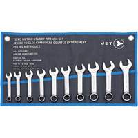SCWS-10M Stubby Wrench Sets, Combination, 10 Pieces, Metric Distribution Industrielle GC