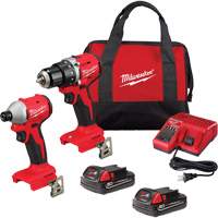 Ensemble combin&eacute; perceuse/tournevis compact sans contact 1/2" & tournevis &agrave; chocs hexagonal 1/4" M18, Lithium-ion, 18 V Distribution Industrielle GC