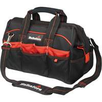Sacs &agrave; outils pour ouvrier 16", Polyester balistique, Noir/Rouge Distribution Industrielle GC