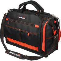 Porte-outils &agrave; compartiments multiples de 18", Polyester balistique, 50 pochettes, Noir/Rouge Distribution Industrielle GC
