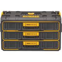 Unit&eacute; &agrave; trois tiroirs ToughSystem 2.0, 21-4/5" x 12-3/10" x 12-3/5", Noir/Jaune Distribution Industrielle GC