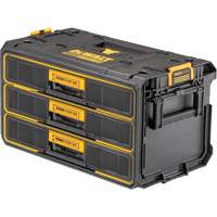 Unit&eacute; &agrave; trois tiroirs ToughSystem 2.0, 21-4/5" x 12-3/10" x 12-3/5", Noir/Jaune Distribution Industrielle GC