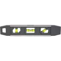 Niveau torpille, 9" lo, Aluminium, 3 fioles, Magn&eacute;tique Distribution Industrielle GC