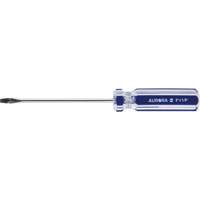 Tournevis &agrave; fente bleu transparent avec bandes , Tige de 1/8", Ronde, Prise en Plastique Distribution Industrielle GC