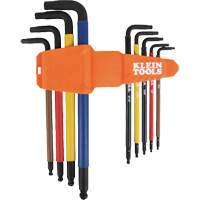 Jeu de cl&eacute; hex de style L extra longues et chromocod&eacute;es avec support, 9 mcx, Imp&eacute;rial Distribution Industrielle GC