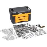 Jeu d'outils pour m&eacute;canicien &agrave; 6 pans dans boîte de rangement &agrave; trois tiroirs Distribution Industrielle GC