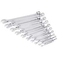 Jeu de cl&eacute;s mixtes SAE et longues &agrave; 12 pans dans un plateau de rangement en mousse, Ouverte, 19 morceaux, Imp&eacute;rial Distribution Industrielle GC