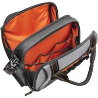 Sac ouvert de 14" pour outils d'ouvrier, Polyester, 32 pochettes, Noir/Gris Distribution Industrielle GC