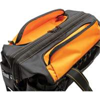 Sac &agrave; outils de 20" pour les professionnels, Nylon, 33 pochettes, Noir/Orange Distribution Industrielle GC
