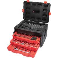 Jeu d'outils manuels pour m&eacute;canicien 1/4", 3/8" & 1/2" avec mallette de transport &agrave; 3 tiroirs Distribution Industrielle GC