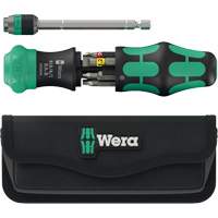Tournevis &agrave; cliquet Kraftform Kompakt 26 RA-R avec pochette, Prise Plastique Distribution Industrielle GC