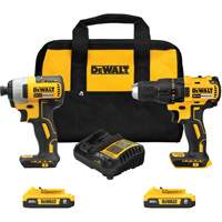 Ensemble de tournevis &agrave; chocs & perceuse, Lithium-ion, 20 V Distribution Industrielle GC