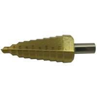 JET-KUT&reg; Super Premium 11-Step Step Drill, 1/4" - 1-3/8" , 7/8"/1"/1/4"/1-3/8"/1-1/8"/1-1/4"/13/16"/25/64"/35/64"/11/16"/1-7/32" Increments, High Speed Steel Distribution Industrielle GC