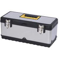 JPSTB-20 Stainless Steel Hand Tool Box, 9-63/100" D x 20" W x 8-7/8" H, Black/Silver Distribution Industrielle GC