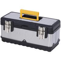 JPSTB-15 Stainless Steel Hand Tool Box, 6-1/4" D x 15" W x 7" H, Black/Silver Distribution Industrielle GC