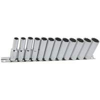 SS3812DM-12 12-Point Metric Socket Set, 12 Pcs, 3/8" Drive Size, Deep Distribution Industrielle GC